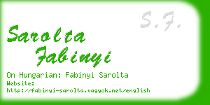 sarolta fabinyi business card